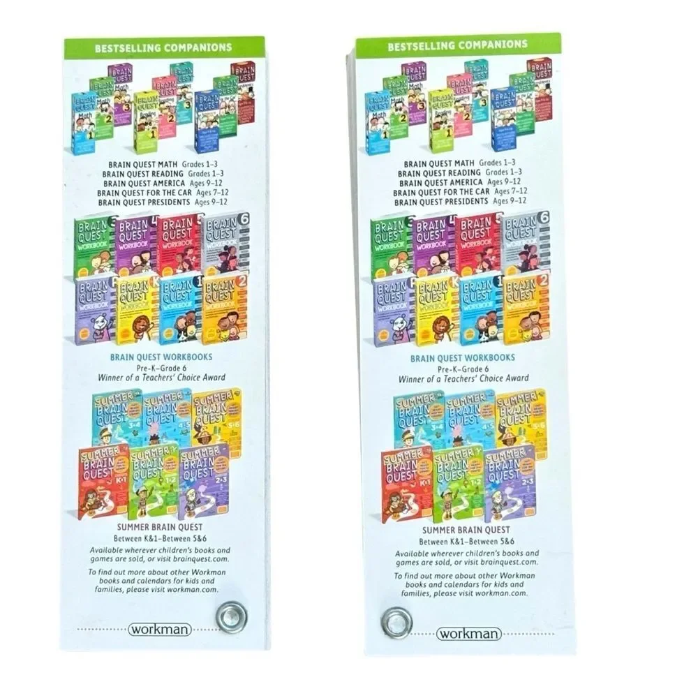 Brain Quest 1st Grade Grade Elementary School Reading Q&A Cards Decks. Ages 6-7.